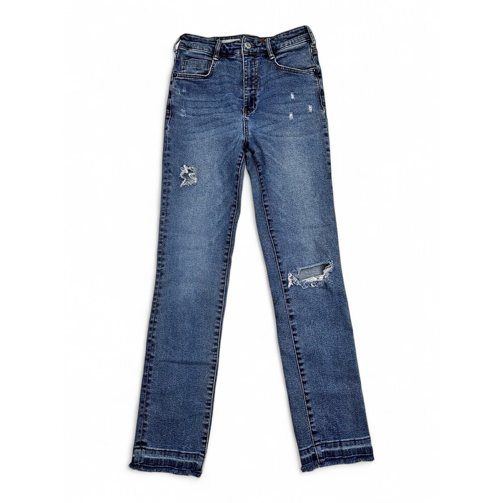 Pilcro‎ High-Rise Skinny Jeans Light Wash Distressed Size 27